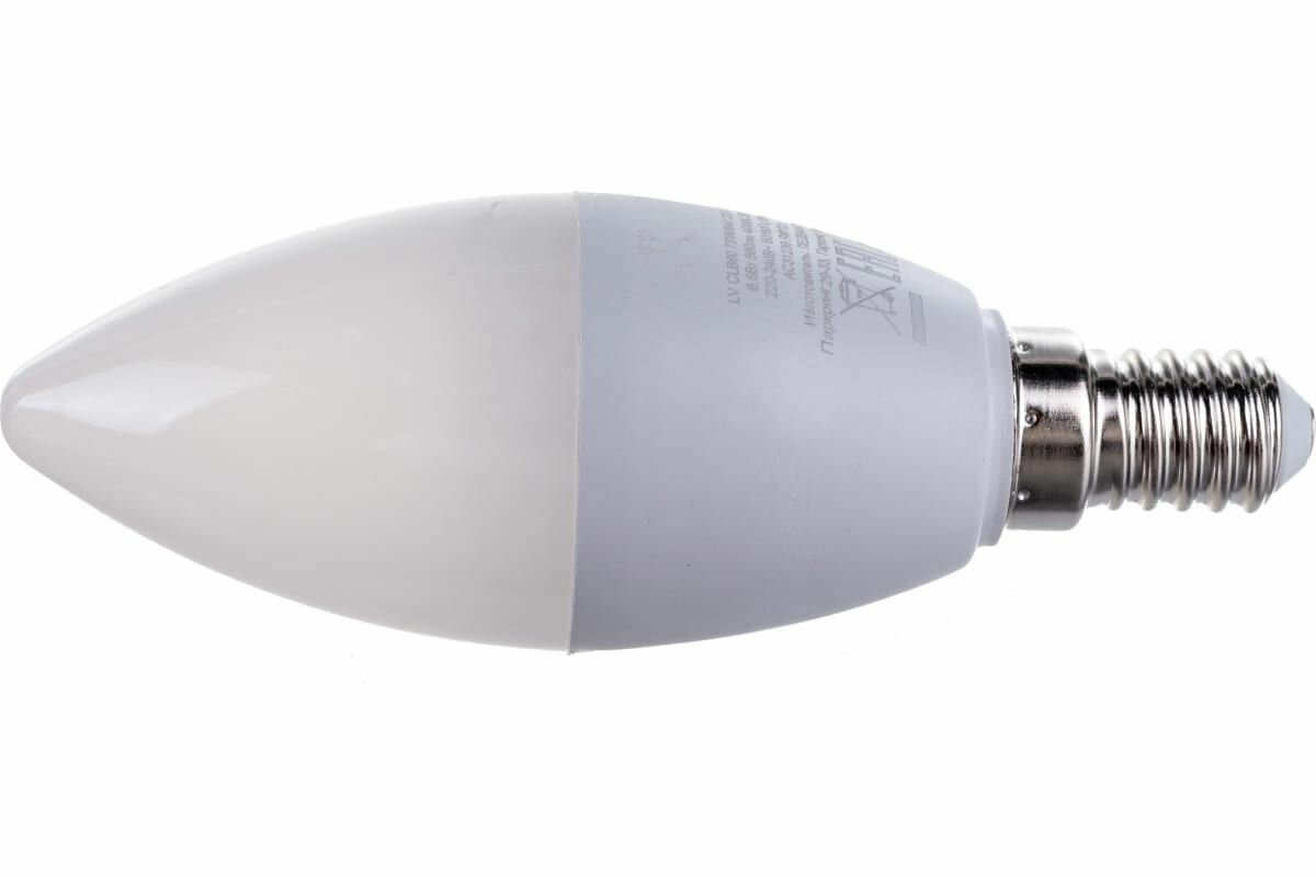 Лампочка светодиодная OSRAM LED Value E14 4000К CL свеча 7Вт 560Лм 4058075577954 (упаковка из 5 шт)