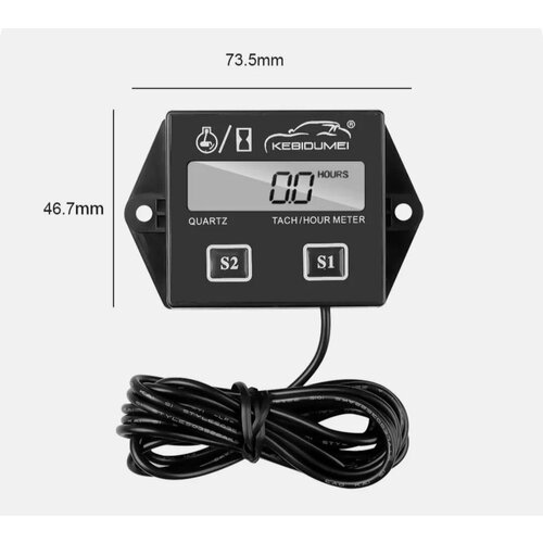 Тахометр цифровой со счетчиком моточасов для двухтактных и четырехтактных двигателей