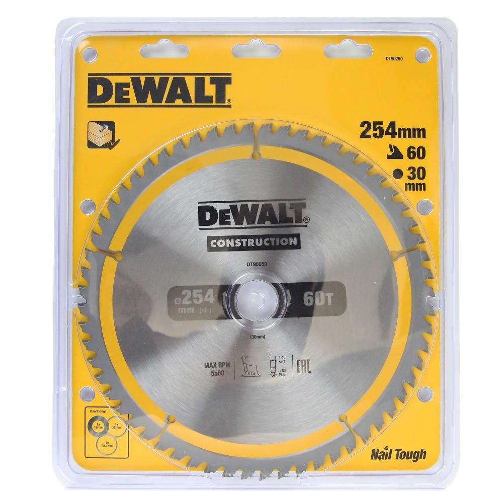 Пильный диск DeWALT Construction DT90250-QZ