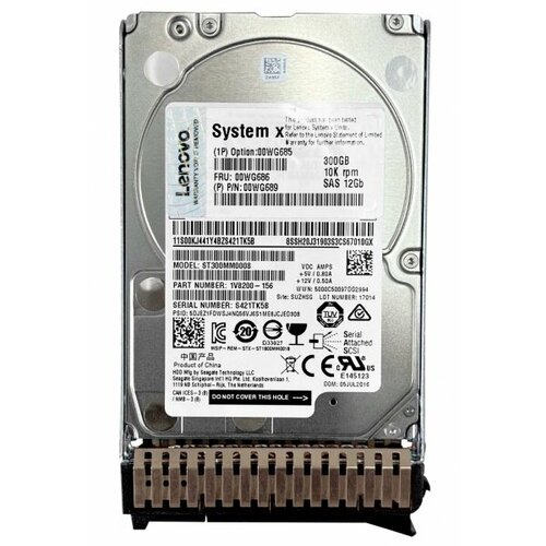 Жесткий диск Lenovo 00WG686 300Gb 15000 SAS 25 HDD 1499000₽