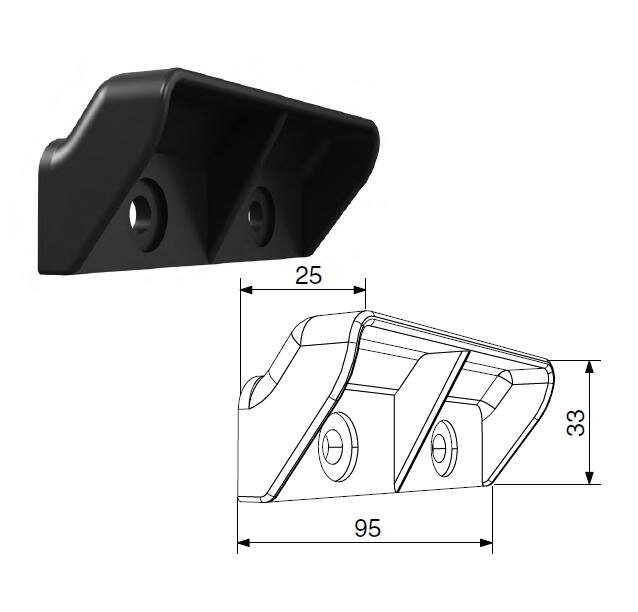 Ручка для ворот выступающая c логотипом DoorHan арт. DH25131LG