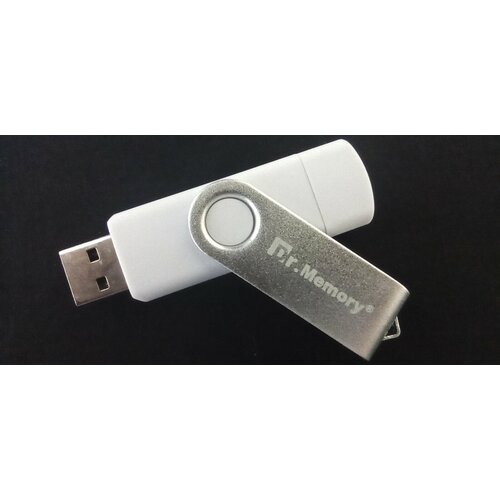 USB 2.0 Flash-накопитель 32 Gb DR. Memory, USB + micro-USB, белая