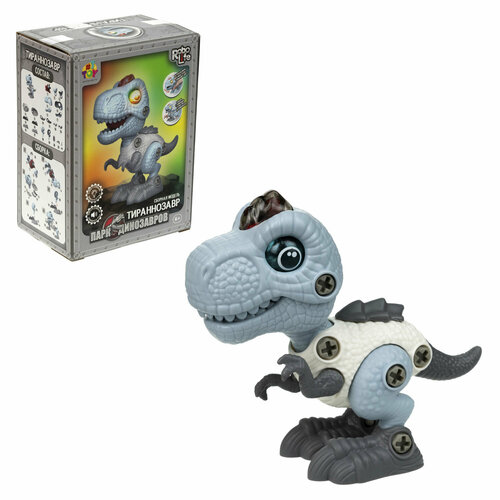 Робот сборный 1TOY RoboLife «Тираннозавр», со светом, звуком 1toy светомузики интерактивный щенок со звуком