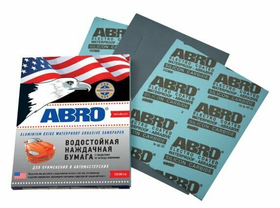 фото Бумага наждачная ABRO 230*280 универсальная водостойкая 600 ( Набор из двух листов )
