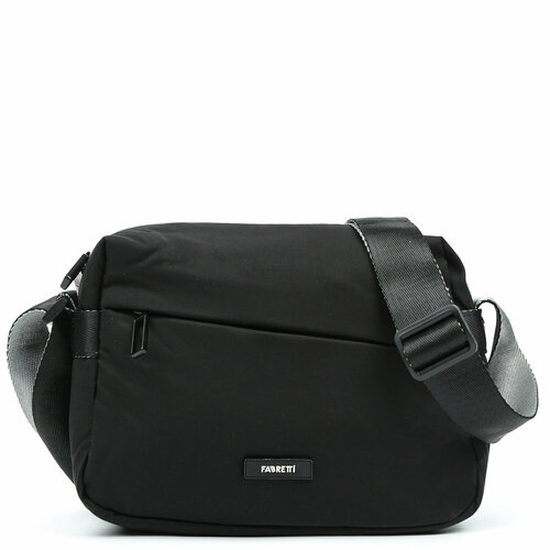 фото Сумка кросс-боди fabretti y8003-2, фактура гладкая, черный