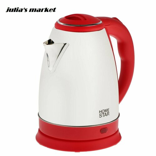 Чайник электрический металл 18 л 1500 Вт серебристо-красный 132200₽