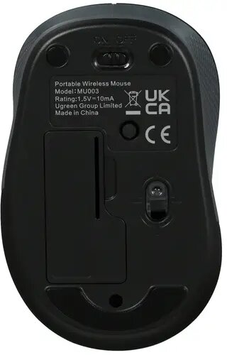 Беспроводная компьютерная мышь UGREEN MU003 (90371) Portable Wireless Mouse чёрная