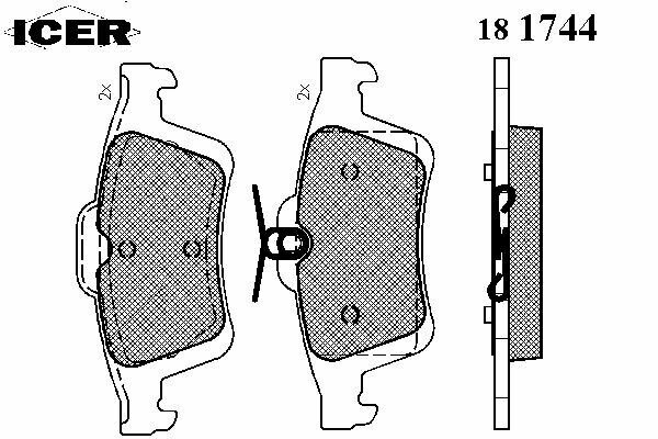 Дисковые тормозные колодки задние SANGSIN BRAKE SP2091 (4 )