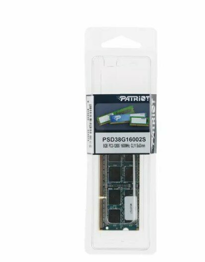 PATRIOT DDR3 SO 8GB PSD38G16002S - фото №13