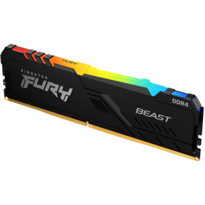 Оперативная память для компьютера 16Gb (1x16Gb) PC4-28800 3600MHz DDR4 DIMM CL18 Kingston FURY Beast Black RGB (KF436C18BBA/16)