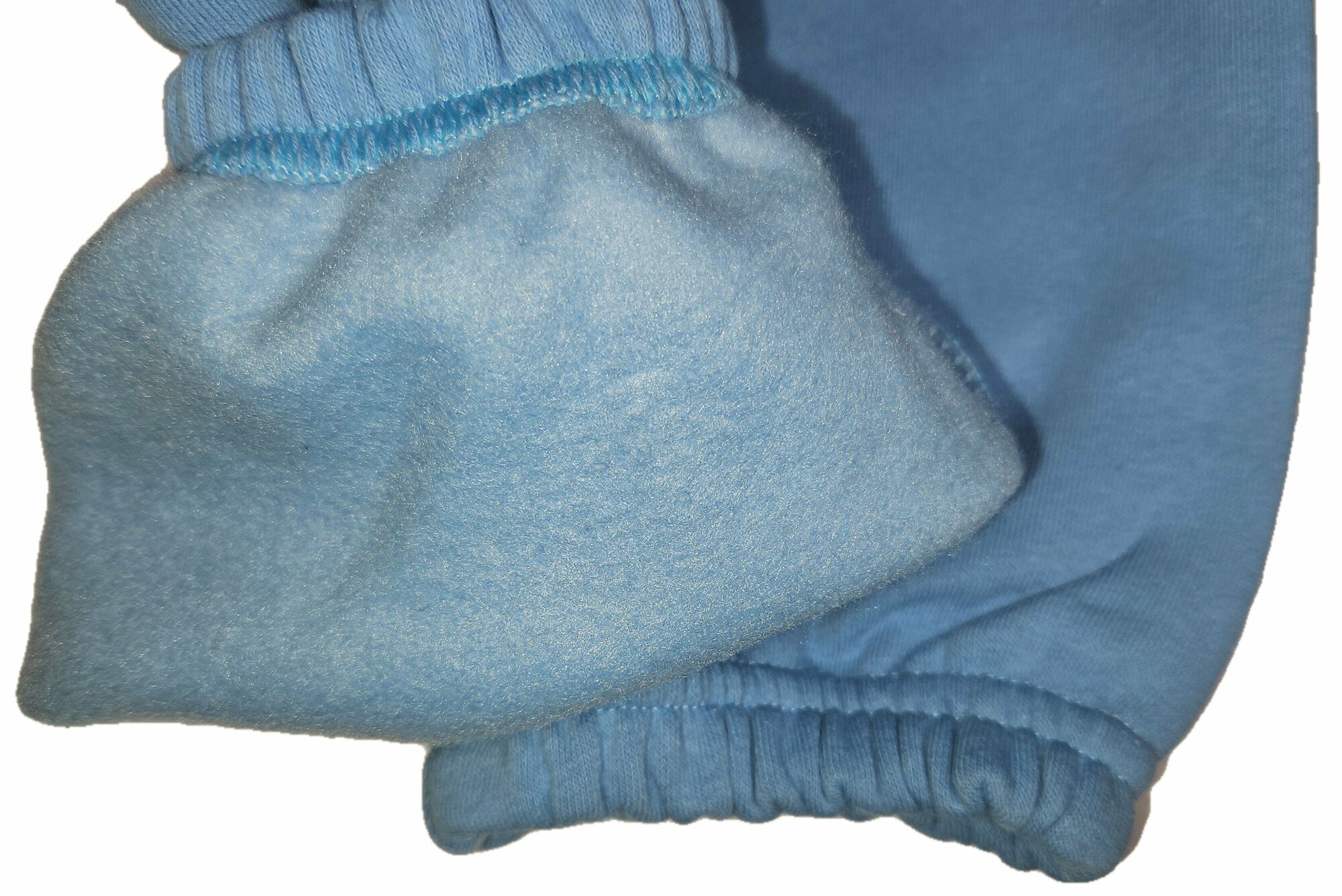 Детские спортивные брюки из футера, внутри с начесом, Сказка, голубые, размер 122 - фотография № 5
