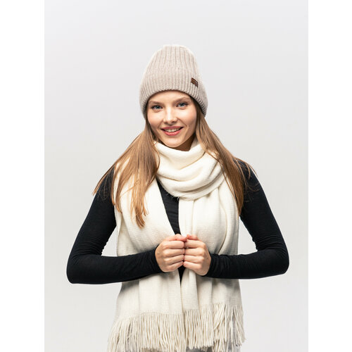 фото Шапка бини gudbrand, размер one size 56-58, бежевый