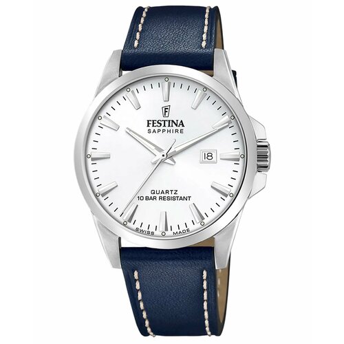 фото Наручные часы festina f20025/2, серебряный, синий
