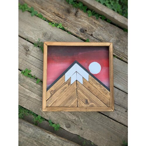 Панно на стену. Горы. Закат.