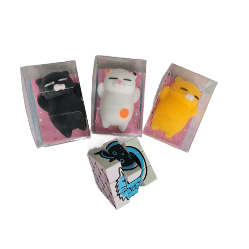 Набор котиков антистресс и кубик Рубика с котиками игровой набор для детей и взрослых 830₽