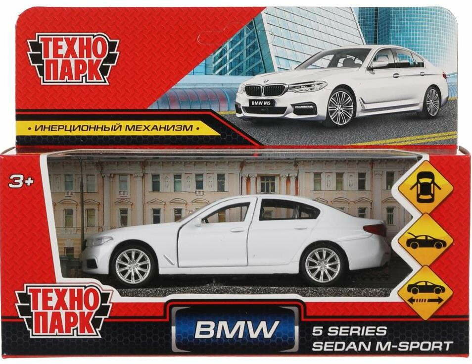 Машина металл BMW 5-ER SEDAN M-SPORT 12см, двери, багаж, белый