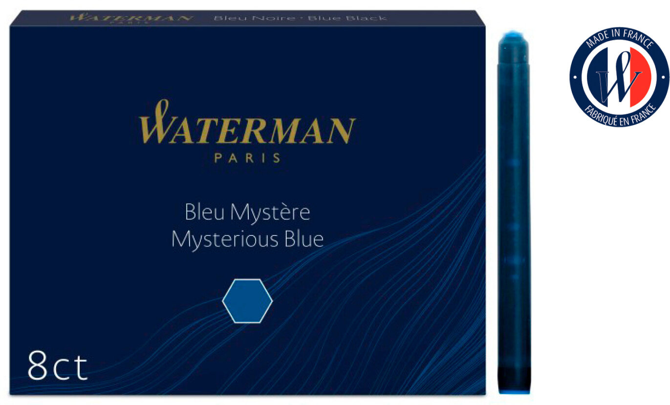 Картридж Waterman Standard (CWS0110910) Mysterious Blue чернила для ручек перьевых (8шт)