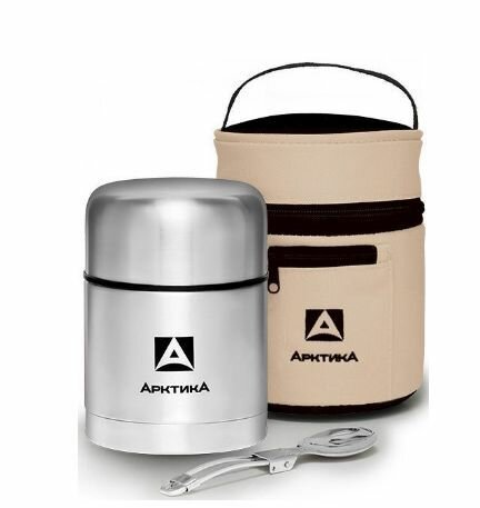 Термос арктика 301-500А в чехле, 0,5л, серебристый