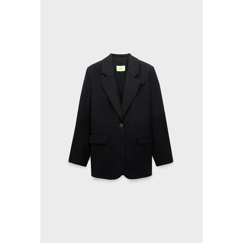 Пиджак KOKO, средней длины, силуэт прямой, размер S, черный