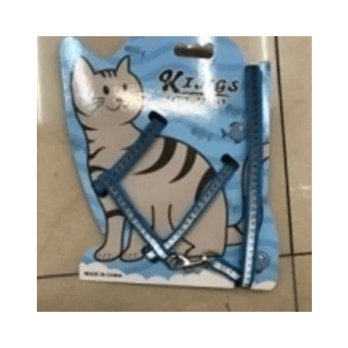 Светоотражающая шлейка с поводком ZooWell для кошек универсальная, шлейка для кошек