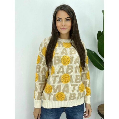 фото Свитер, размер 42-50, бежевый, желтый kuti