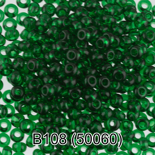 Бисер Чехия GAMMA круглый 2 10/0 2.3 мм 10 х 5 г 1-й сорт B108 зеленый ( 50060 )
