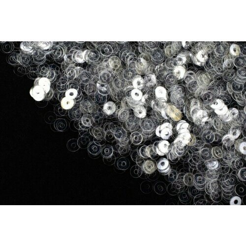 Итальянские пайетки Brambilla Paillettes плоские 3мм, цвет L1 Crystal Lustre, 1022-212, 3 грамма