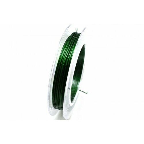 Тросик ювелирный (ланка), толщина 0,45мм, цвет зеленый, 1017-025, 1 катушка (около 10м)