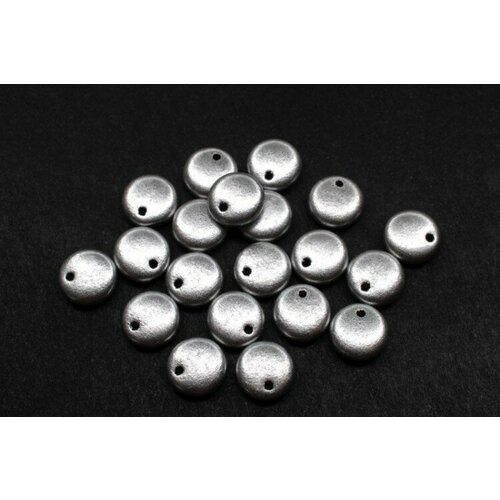 Бусины Lentils 6мм, отверстие 0,8мм, цвет 01700 Aluminium Silver, 725-032, 20шт