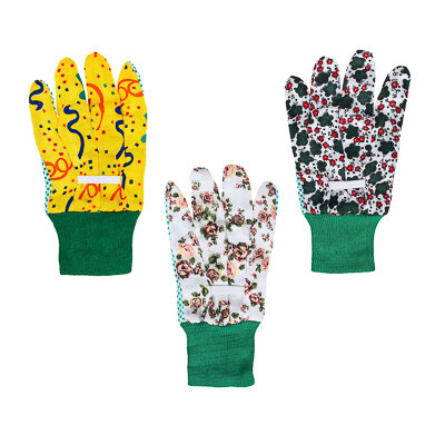Inbloom перчатки садовые х/б ткань с пвх точкой 9 размер 23см 30г