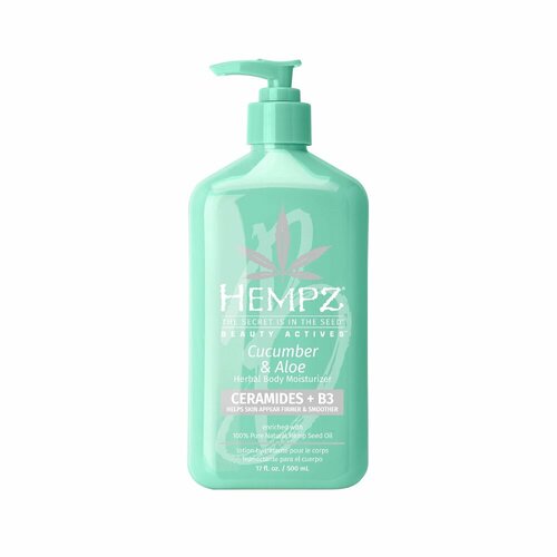 Hempz В3 Cucumber & Aloe Herbal Body Moisturizer - Хэмпз Молочко для тела с церамидами 