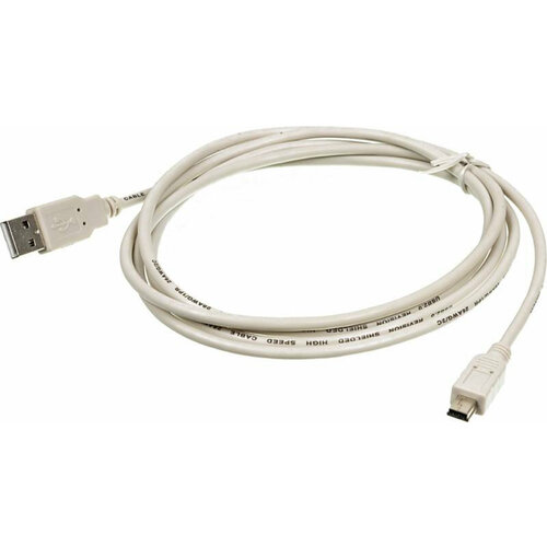 Кабель Ningbo A(m) mini USB B (m) 1.8м серый кабель ningbo usb a m usb b m 3м феррит кольца серый