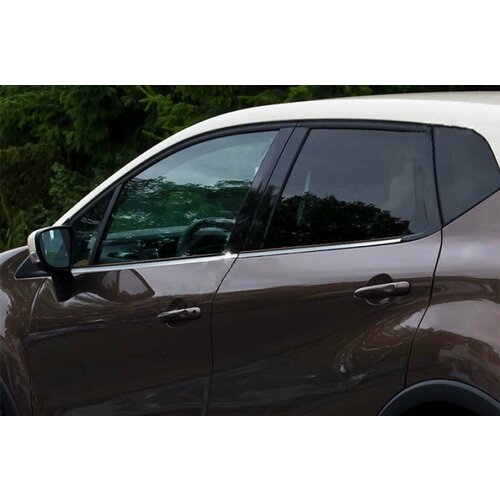 Накладки на нижние молдинги стекол Renault Captur 2013-2019