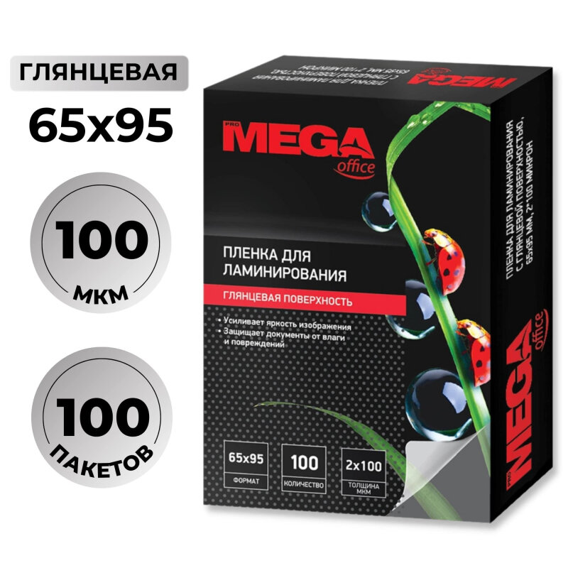 Пакетная пленка для ламинирования ProMEGA Пленка для ламинирования 65x95 мм 100 мкм глянцевая — фото 5