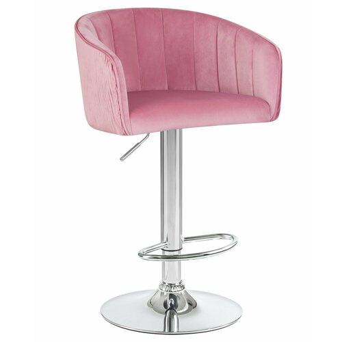 Барный стул Лого-М DOBRIN DARCY розовый велюр (1922-16)