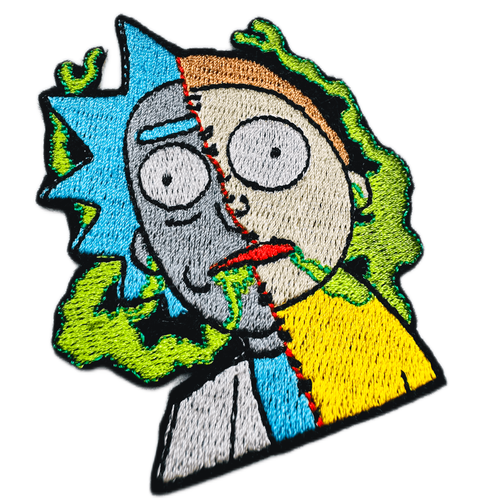Нашивка на одежду, патч на термоапплекации Рик и Морти 6х7 см