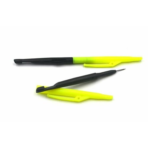 Экстрактор рыболовный, с иголкой для распутывания узлов, черный/шартрез