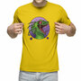 Мужская футболка «Довольный зелёный дракон»