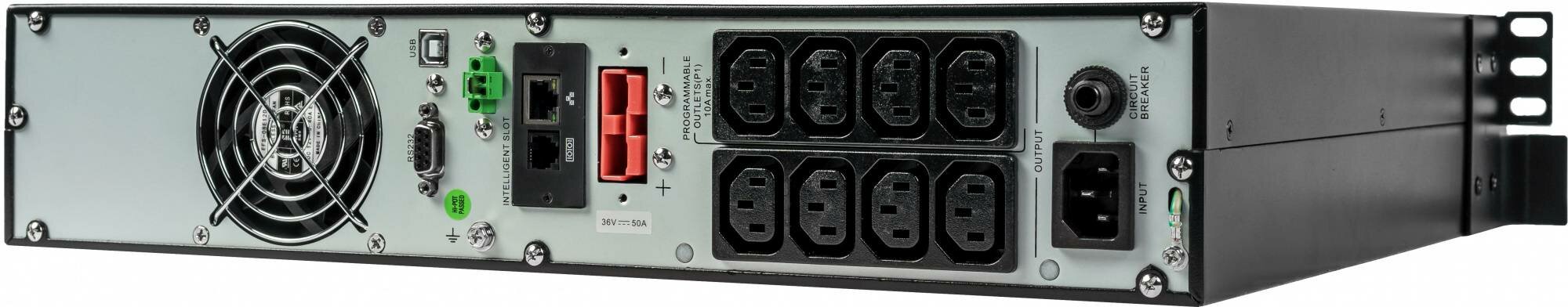 Источник бесперебойного питания Systeme Electriс Smart-Save Online SRT, 1000VA/1000W, On-Line, Extended-run, Rack 2U(Tower convertible), LCD, Out: 8xC13, SNMP Intelligent Slot, USB, RS-232, Pre-Inst. Systeme Electric - фото №11