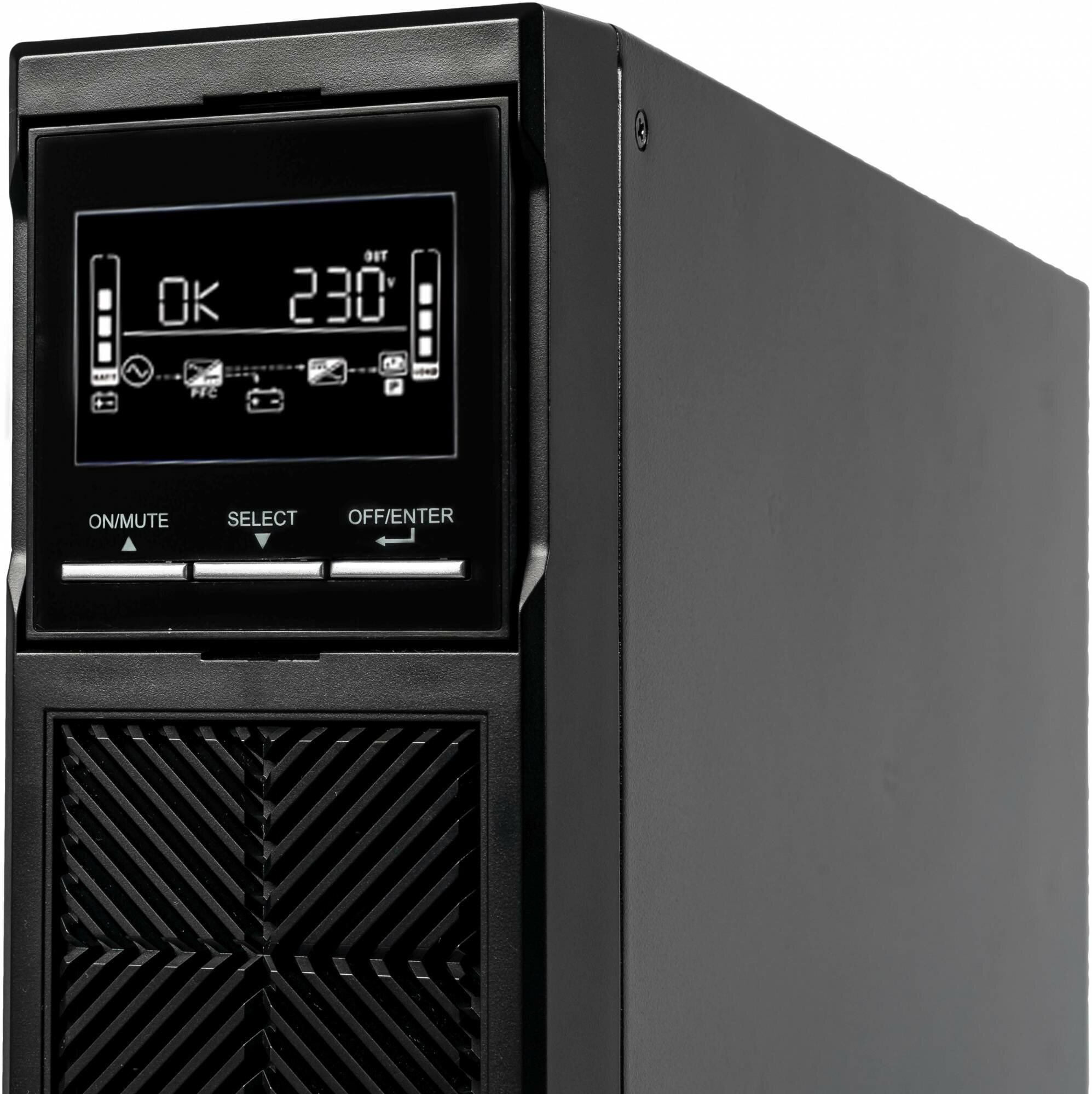 Источник бесперебойного питания Systeme Electriс Smart-Save Online SRT, 1000VA/1000W, On-Line, Extended-run, Rack 2U(Tower convertible), LCD, Out: 8xC13, SNMP Intelligent Slot, USB, RS-232, Pre-Inst. Systeme Electric - фото №3