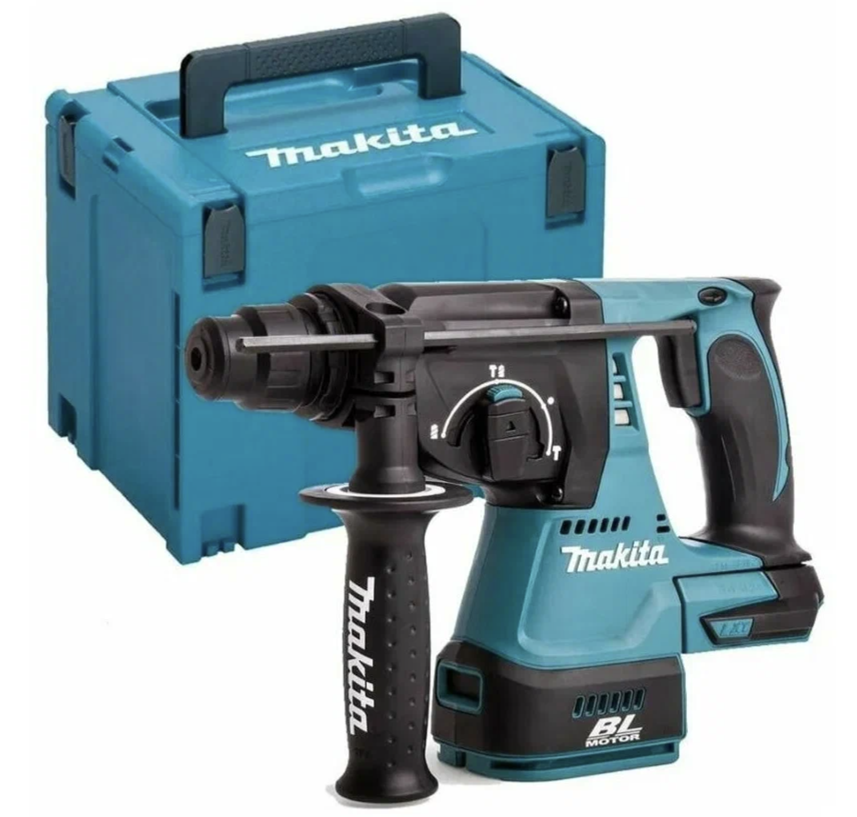 Makita DHR242ZJ SOLO Перфоратор аккум. в MakPac-4 18.0 B, Li-on, BL-мотор, 2.0 Дж, 3.3 кг