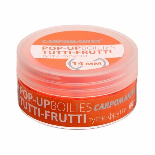фото Плавающие бойлы с ароматом тутти фрутти, 14 мм, 60 г карпомания