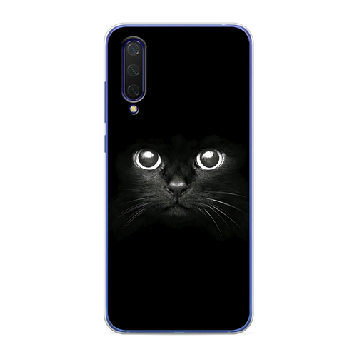 Силиконовый чехол на Xiaomi Mi 9 Lite / Сяоми Ми 9 Лайт Взгляд черной кошки силиконовый чехол взгляд черной кошки на xiaomi mi 6 сяоми ми 6