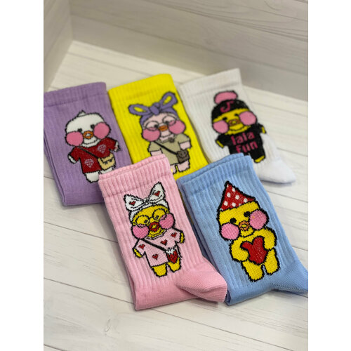 фото Носки 5 пар, размер 22, мультиколор, голубой like socks