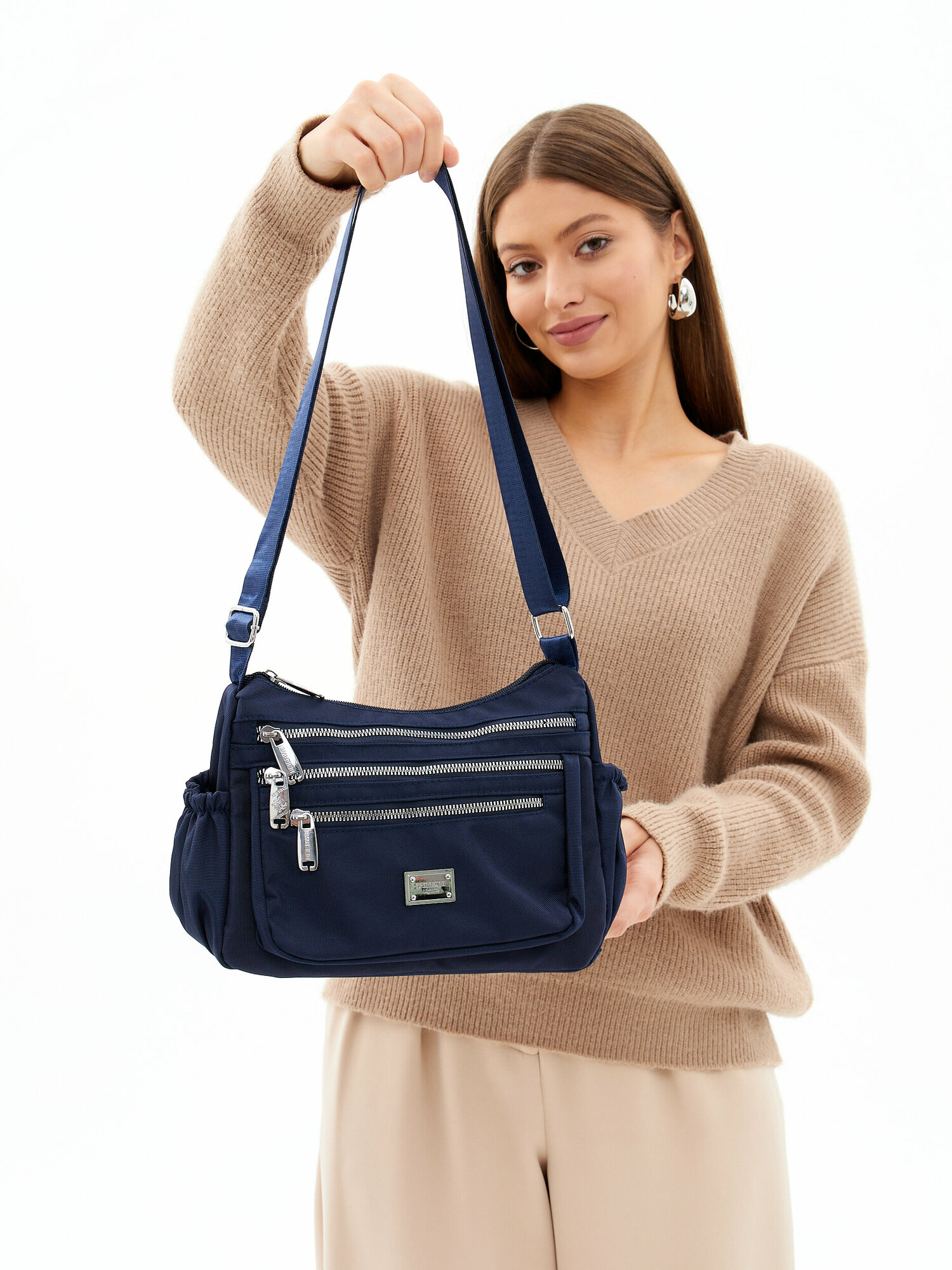 фото Сумка женская городская Baruda повседневная/ стильная/ влагозащитная (BR-30) синяя