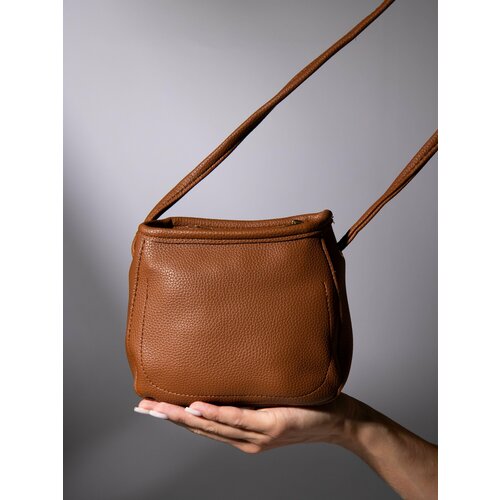 Сумка  кросс-боди  повседневная, коричневый