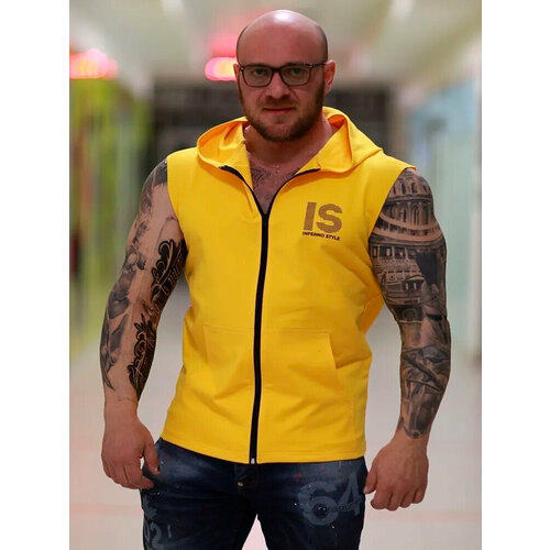 фото Майка inferno style, размер 2xl, желтый