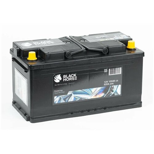 Аккумулятор Black Horse 100 А. ч 820А обр. пол. (353х175х190). Сербия