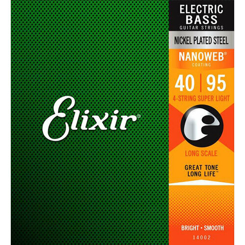 Струны для бас-гитары ELIXIR 14002 струны для бас гитары elixir nanoweb bass 15385 nickel steel 85