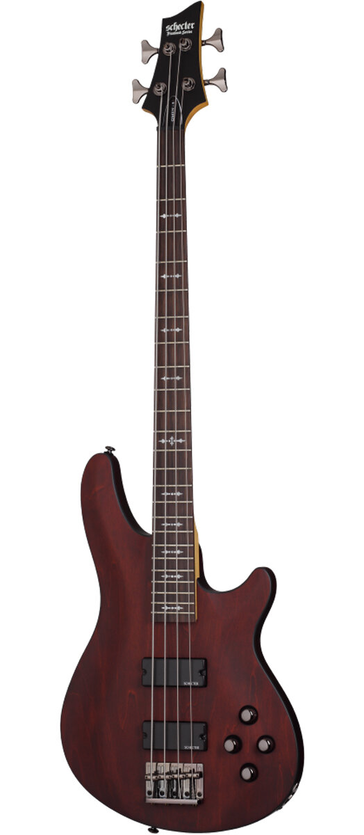 Schecter OMEN-4 WSN Гитара бас, 4 струны, корпус: липа, гриф: клён, звукосн. Schecter Diamond Bass